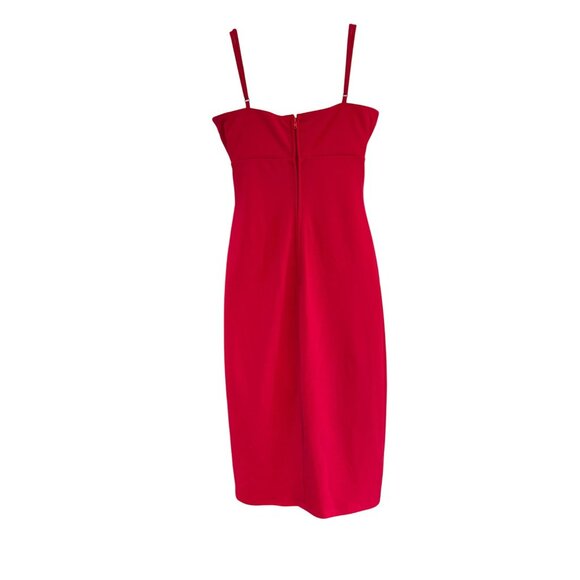 Y2K City Studio Red Rhinestone Embellished Cocktail Dress Size 7/8 Sleeveless - Picture 4 of 7